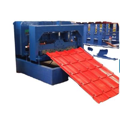 China Hotels Glazed Profile Roof Lapping Machinery Roll Forming Machine Factory Prices for sale