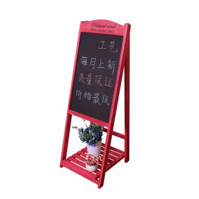 China Eco-friendly wooden flower display blackboard stand with black boards. for sale