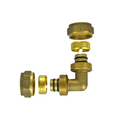 China IFAN BRASS 57-3 Thread Elbow Brass Pipe Fittings Joint TO SINGLE Brass Compression Fittings for sale