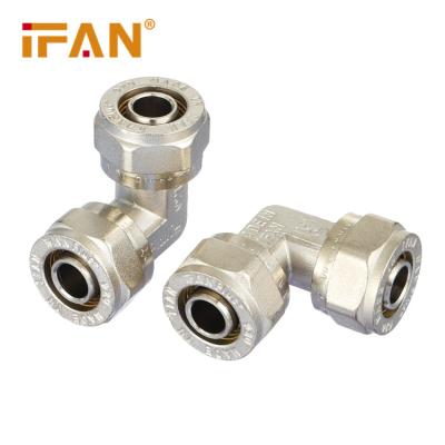 China Best Quality CW617 Ifanplus PEX Factory Price Brass Fittings Plating Color 16 - 32 mm Equal Elbow PEX Fittings for sale