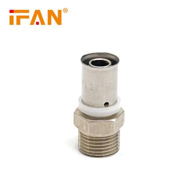 China 57-3 IFAN Manufacturer Brass White EPDM Brass 57-3 PEX Professional Tube Press Fit Male Plug for sale