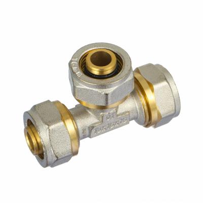 China Ifan Brass 57-3 Factory Wholesale Price 16 - 32mm PEX Pipe Fitting High Pressure Pex Fittings Spur Brass Compression Fittings for sale