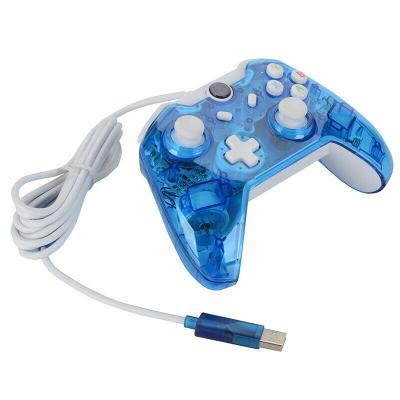 China VIB MOTOR Clear Cable Gamepad For XBOXes 360 Gamepad For XBOXes 360 Controller With USB Cable With LED for sale