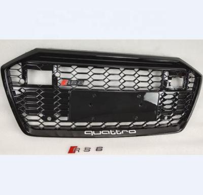 China RS6 Front Grill Tuning Look For A6 RS6 Black Aftermarket Grill C8 Year for sale