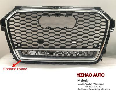 China ABS Material Chrome Car Grille ABS Style RS1 Style Front Bumper Tuning Grill For A1 2015-2017 for sale