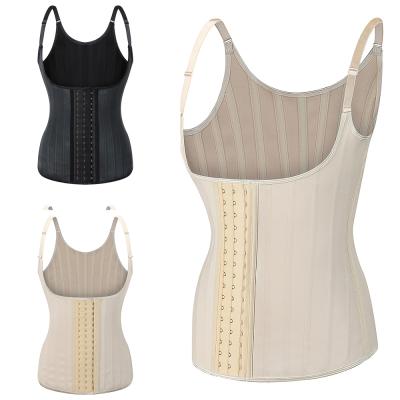 China Custom Steel 25 Waist Bones Latex Women Breathable Underbust Corset Trainer Slimming Weight Loss Shapewear Body Shaper Vest for sale