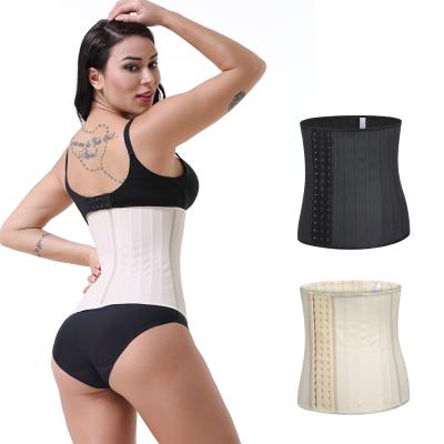 China Custom Made Antibacterial Plus Size Latex Waist Trainer With Hooks Corsets And Bustiers Postpartum Belly Band For Women for sale