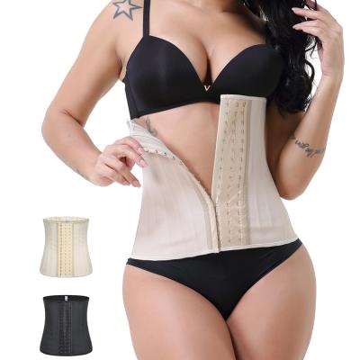 China 25 Breathable Fajas Reductoras Neoprene Waist Control Steel Boned Corset Slimming Waist Trainer Shaper for sale