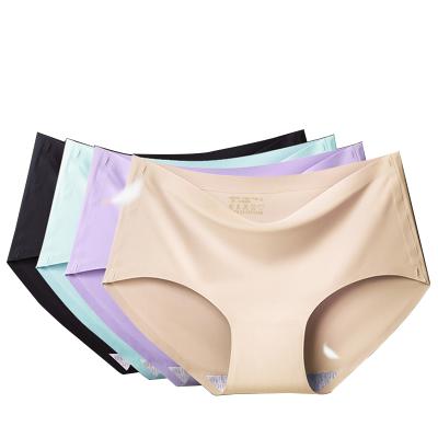 China Antibacterial Invisible Wholesale Quality Invisible Stretch Panties Women Girl Ladies Comfortable Briefs for sale