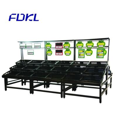 China fruit and vegetable supermarket gondola single side/double side bestseller shelf for sale