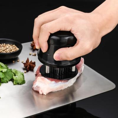 China Viable Wholesale Professional Stainless Steel Kitchen Cooking Tool Pine Meat Needle Steak Tenderizer Hammer for sale