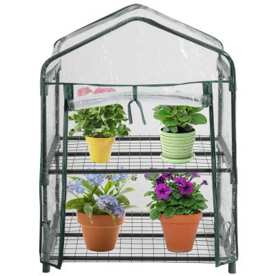 China Wholesale New Style Waterproof PVC Garden Plant Frame Double-Layer Greenhouse For Heat And Sunscreen Garden Greenhouse for sale