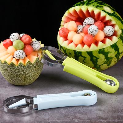 China Viable Wholesale High Quality Fruit Carving Tool 3 in 1 Watermelon Denucleator Safety Protection Fruit Cutting Knife for sale