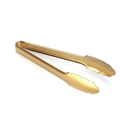 China Viable High Quality Minimalist Multifunctional Kitchen Stainless Steel Bread Tongs Thickened BBQ Tongs Food Tongs for sale