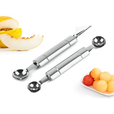 China Stainless Steel Kitchen Tool Melon Baller Scoop Fruit Scoop Ice Cream Tool Flower Fruit Viable Engraving Carving Knife for sale