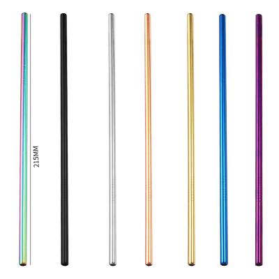 China Wholesale Multicolor Viable Stainless Steel Straws Healthy And Harmless High Quality Metal Straws Bar Party Household Straws for sale