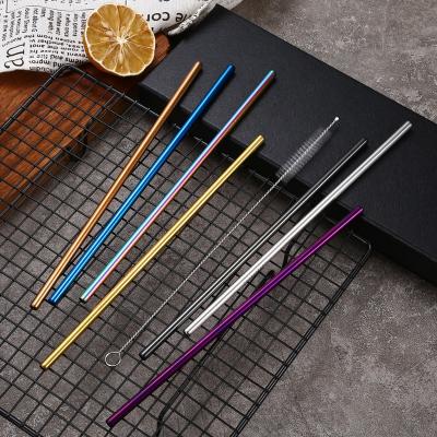 China High Quality Straws Wholesale Silver Straws Healthy Viable And Harmless Reusable Metal Straws for sale