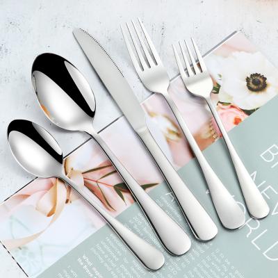 China Viable Stainless Steel Kitchen Accessories Tool Household Dining Table Cutlery Set Knife, Fork and Spoon Three Piece Set for sale