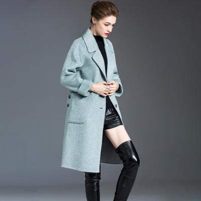 China Breathable Anorak Jacket Trimmed Fleece Coated Woolen Jackets Women Ditch Coat Overcoat Winter Long Fashion High Quality Office for sale