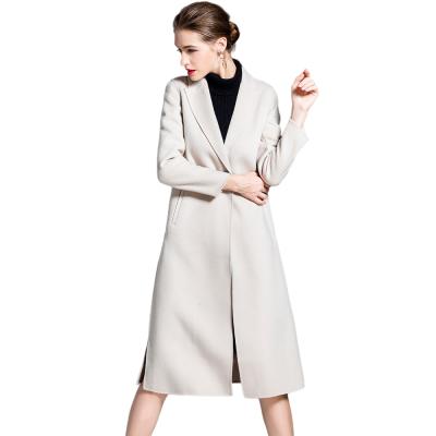 China Office Fashion Breathable Classic Casual Women Cover Up Elegant Pure Color Turn Down Collar Suit Women's Coat Gap Coat Long for sale