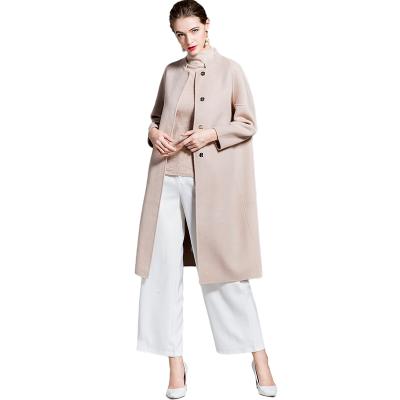 China Breathable Mid Length Winter Cashmere Woolen Jacket Women's Loose Elegant Loose Woolen Coat Double Sided Overcoat For Women Fashion Clothes for sale