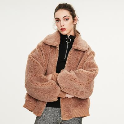 China 2021 High Quality Winter Women's Fleece Jacket Faux Lamb Fur Fleece Breathable Warm Long Sleeve Coats for sale