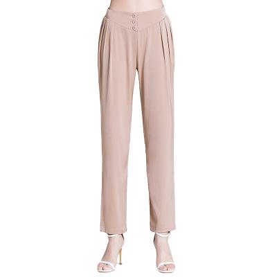 China Summer Casual Elastic Waist Ladies Spandex Anti-pilling Silk Haroun Pants for sale