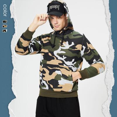 China Wholesale Men's Breathable Fleece Hooded Jacket Autumn Winter Camouflage Clothing Sports Loose Casual Long Sleeves Plus Size Sweatshirts for sale