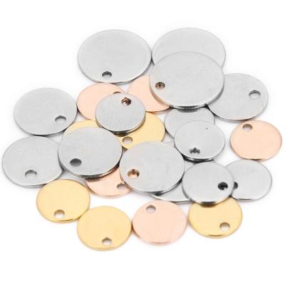 China Eco-Friendly Pendant Round Stamping Blank Stamping Dog Tag Charm For Necklace DIY Jewelry Making Wholesale for sale