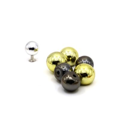 China ABS Plastic Wholesale High Quality Single Hole Bead Craft Plastic Ball Rivets For Shoe Bag Accessories Stud for sale