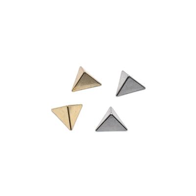 China Eco-friendly Brass Triangle Metal Rivet Punk Spike Studs For DIY Handmade Leather Bag Shoes Decoration for sale