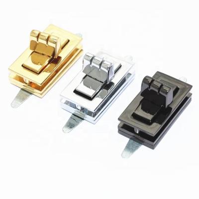 China Wholesale High Quality Gold Plated Square Purse Lock Turn Lock Bag Hardware for sale