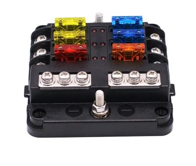 China Automotive Auto Fuse Holder 12v 24v 6 Strip Relay Box And Automotive Fuse Holder for sale