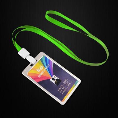 China Business Card Holder ID Authorization Pass Badge Card Holder with Neck Strap Lanyard for sale