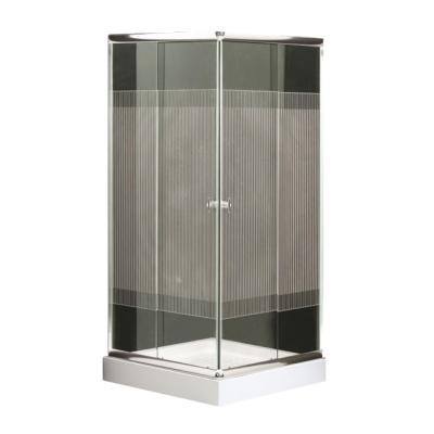 China Frameless Luxury Sliding Door Shower Room With Top Lamp And Shower for sale