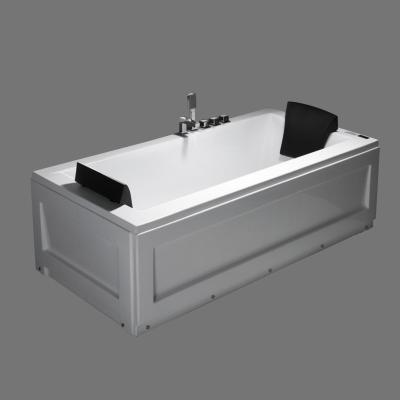 China Double Apron Embedded Acrylic Bathtub with Skirt Pillow Acrylic Freestanding Bathtub for sale