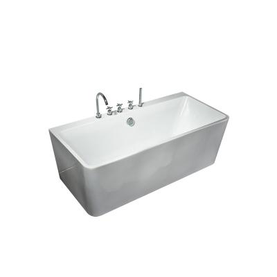 China 2017 Hot Sale Indoor High Quality Rectangle Freestanding Tub Acrylic Bathtub for sale