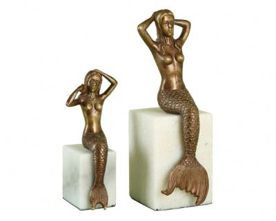 China European Style China Character Sculpture Mermaid Ornament Antique Metal Bronze for sale