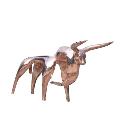 China China traditional handmade art forged abstract bull bronze sculpture for sale