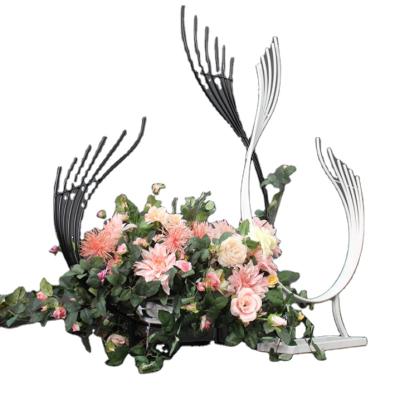 China New Moden Wedding Props Lu Yin Table Flower Ornaments Peacock Flower Arch Stage Decoration Ornaments for sale