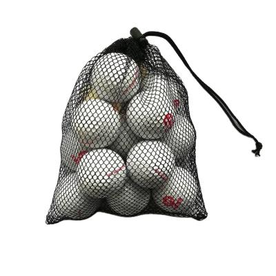 China Single Drawstring Stock Golf Balls Drawstring Mesh Bag for sale