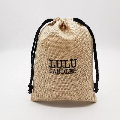 China Wholesale Recyclable Drawstring Hemp Canvas Jute Pouch Cocoa Food Nut Rice Corn Coffee Bean Bag Recyclable Packing Bag for sale