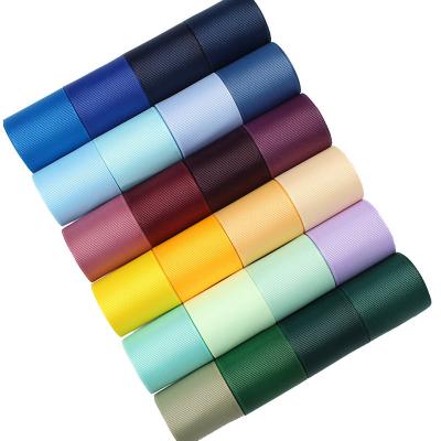 China Wholesale 193 Colors High Tenacity Polyester Ribbon Hair Ribbon Grosgrain Wrapping Ribbons Apparel Accessories Gift For Decorate for sale