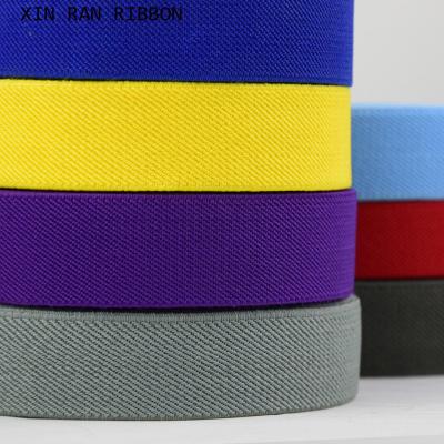 China Elastic Manufacturers Supply Clothing Accessories Twill Elastic Shuttleless Elastic Band Color Luggage Stylish Elastic Band for sale