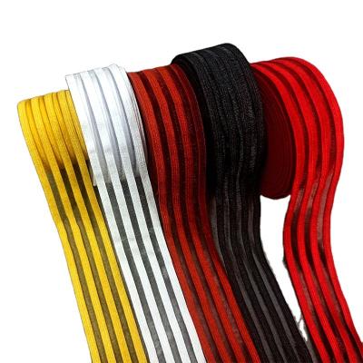 China Factory Supply Direct Swimwear Fishing Line Elastic Band Mesh Elastic Ribbon Webbing Breathable Webbing for sale