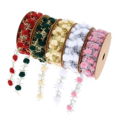 China High Quality Lurex Christmas Tree Ribbon Fur Yarn High Tenacity Ball Decoration Gift Wrapping Strap for sale