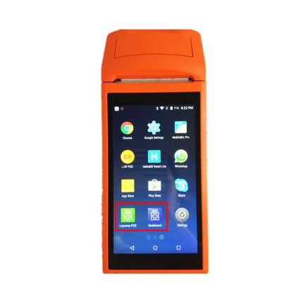 China Wholesale Handheld Computer 5.5 Inch Android POS Handheld Terminal Handheld Computer With Printer for sale