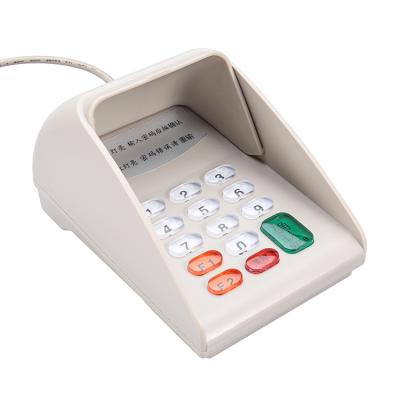 China Plug & Play Password Pin Pad Keypad Numeric Keyboard POS Pinpad USB LCD Display Magnetic Stripe Card for sale