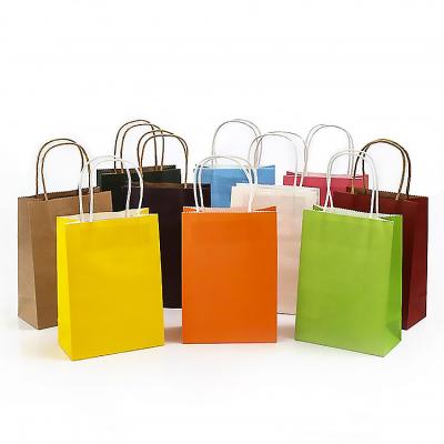 China Recycled Materials Y2 Wholesale Color Printed Paper Bag Shopping Packaging Packaging With Twisted Handle Cheap Paper Bag For Clothing And Shoes for sale