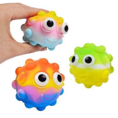 China Funny Worry Relife Toy New High Quality 3D Noise Push Popit Popping Stress Stress Balls Toy For Kids Pops Eye Out Restless Person Toys for sale